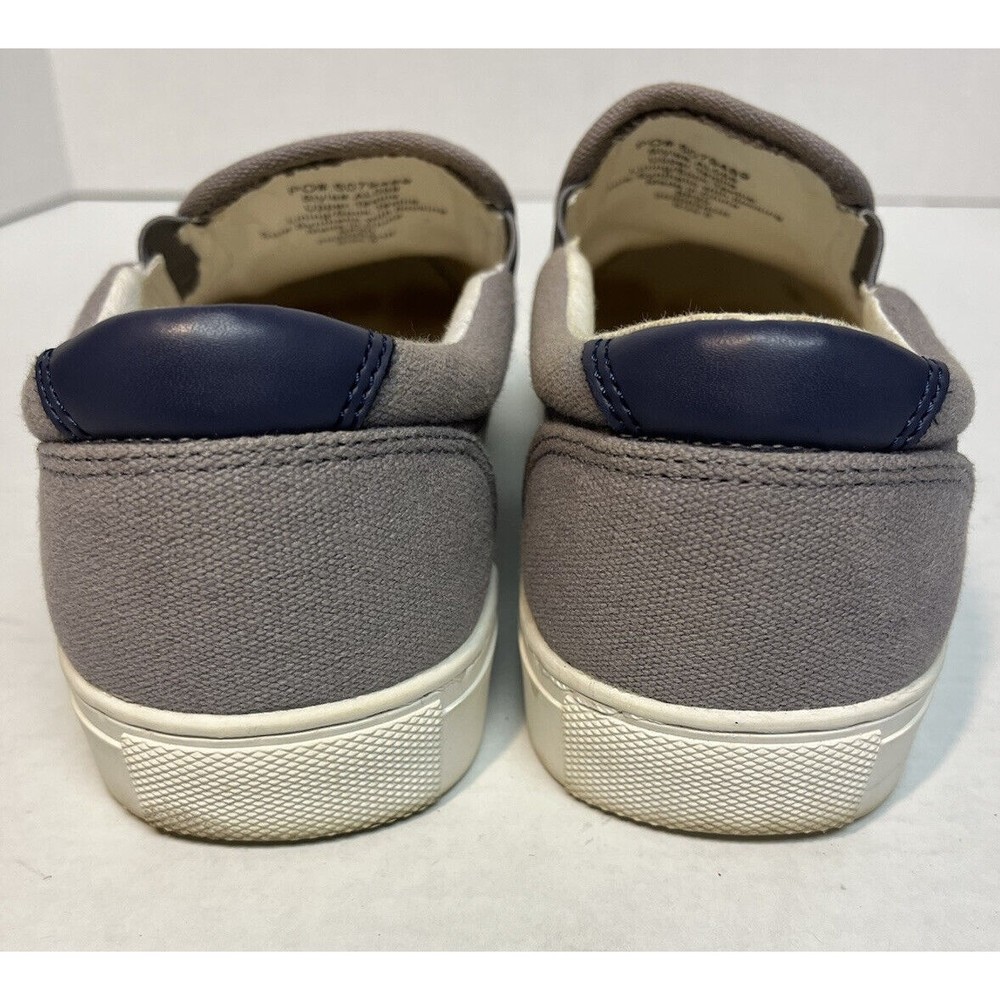 J Crew Mens Explorer Canvas Slip-on Sneaker Sz 8 Gray Coastal Casual Comfortable - Picture 5 of 10